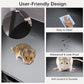 Guinea Pig Cage with Wooden Stand - Hamster Cage, Small Animal Cage Anti Chew Ramp, Hideout, Platform, Pull Out Tray (Grey, L)