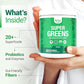 Nested Naturals Super Greens Daily Superfood Powder - Certified USDA Organic Green Powder w/20+ Whole Foods, Spirulina Powder,Wheat & Barley Grass - Probiotics, Fiber & Enzymes - Original Flavour, 30