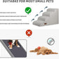 4-Step Dog Stairs and Ramp for Beds or Couches,Non-Slip Sturdy Pet Steps for Small Dogs and Cats,17.4" H,Light Grey