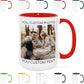 Custom Mug Upload Your Picture Personalized Coffee Mug with Photo Text Name Customized Cup Unique Ideas Gifts for Men Women Mom Dad Girlfriend Boyfriend Friend Family (Red, 15oz)