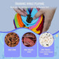 Pet Snuffle Ball, Puzzle Sniffing Interactive Dog Ball for Blind Dogs Training Stress Relief Dog Enrichment Toys Treat Machine Washable (15cm, Rainbow Color Upgrade)