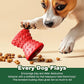 Puppy Toys, Dog Treat Toy for Traning, Interactive Toy, Treat Dispenser Toy,Natural Rubber Dumbbell Shaped, 2pcs(Red+Red)