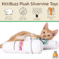KittiBuzz 2-Pack Organic Silvervine Catnip Substitute Toys for Cats & Kittens | 100% All-Natural Wild Harvested Silvervine | 2 Refillable Coffe Cup Kicker Cat Toys