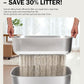 Stainless Steel Sifting Litter Box with Lid, Metal Litter Pan with Scoop for Big Cats Multi Cat, Extra Large Cats Litterbox Odor Control Easy Clean