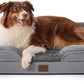 Bedsure Orthopedic Dog Beds Large Sized Dog - Washable Large Dog Cat Bed Waterproof, Comfort Dogs Couch Sofa with Washable Removable Cover, Pet Bed with Nonskid Bottom, Grey, 35"