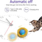 Interactive Cat Toys Ball Fast Rolling in Pouch, Motion Activate Chirping Cat Toy Hide and Seek Mouse Catching Game (Blue)