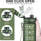 Enerbone Water Bottle, Leakproof BPA & Toxic Free, Motivational Water Bottle with Times to Drink and Straw, Fitness Sports Water Bottle with Strap for Office, Gym, Outdoor Sports
