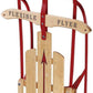 Flexible Flyer Metal Runner Sled. Steel & Wood Steering Snow Slider