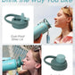 Coolflask Water Bottle 40 oz with Strap, Insulated Metal Water Flask with Straw & Spout Lids, Stainless Steel Double Wall Vacuum, Keep Cold 48h Hot 24h, Leak Proof & Non-BPA, Agate Green