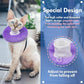 Lightweight Soft Cat Cone After Surgery, Adjustable Donut Collar with Drawstring Buckle, Scratch Resistant, Machine Washable, Suitable for Head/Foot Wounds Recovery, Purple Large