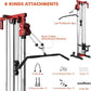 Mikolo Wall Mount Cable Station, Cable Crossover Machine with Dual Pulley System and 18 Adjustable Positions for Home Gym Fitness Equipment