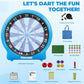 Inflatable 6ft Giant Dartboard, Golf Darts Kick Darts, Soccer & Throw Darts Game with Pump, 2 Kickball, 4 Throw Balls, 20 Golf Balls, Chipping Mat, Giant Dart Board Target Yard Games