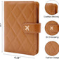Melsbrinna Rfid Passport Holder for Travel women/Men, Cute Passport Wallet Rfid Blocking Card Slots, Rfid Passport Cover/CaseTravel Wallet, Passport Book Holder (1, LG BROWN)