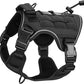 Heavy-Duty Tactical Dog Harness for Large Dogs, No Pull Adjustable Reflective Pet Vest with Molle System, K9 Military-Grade Control for Service Training, Outdoor & 10+ Breeds, Black, Small