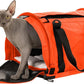SturdiBag Pro 2.0 Pet Travel Carrier with Flexible Height for Cats and Dogs | Soft Sided Pet Carrier Bag with Safety Clips and Seatbelt Straps for Airplane or Car Travel | Medium, Orange