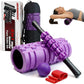 5 in 1 Foam Roller Set, Trigger Point Foam Roller Patented, Massage Roller Stick, Massage Ball, Stretching Strap for Deep Tissue Massager for Muscle Pilates Yoga Whole Body