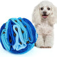 Pet Snuffle Ball, Puzzle Sniffing Interactive Dog Ball for Blind Dogs Training Stress Relief Dog Enrichment Toys Treat Machine Washable (Ocean Blue, 10cm)
