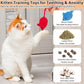 Retro Shaw Catnip Toys Crochet Mice Cat Toys,3 Pcs Yarn Cat Nip Mouse Animals Toy,Safe Teeth Cleaning Toy for Indoor Kittens