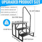 RV Step Stool, 3 Step Ladder, Hot Tub Steps with Handrail, Portable Pool Ladder, 660Lbs Heavy Duty Ladder Shelf Outdoor Mobile Home Stairs for Camper/Porch/SPA Pool/Pet Stairs(1 Pack)