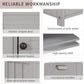 Storage Bench with 3 Shutter-Shaped Doors, Wood Shoe Bench with Removable Cushion and Hidden Storage Space for Entryway, Living Room, Hallway 43.5" L*16" W*18" H (Gray Wash Pine)