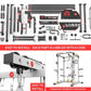 Power Rack Power Cages Multi-Function Squat Rack with Cable Crossover System Selectable More Training Attachment Weight Cage for Garage Home Gym