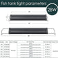 AQQA Aquarium Light,Full Spectrum LED Fish Tank Lights,12"-54" Adjustable Multi-Color White Blue Red Green LEDs with Extendable Brackets,14W-31W for Freshwater Plants (28W (36"-48"))