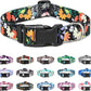 Mercano Adjustable Dog Collar - Special Design Patterns, Soft Nylon Comfortable Durable Pet Collar for Small Medium Large Dogs (M, Floral Orange)