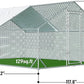 4ever2buy Large Metal Chicken Coop with Run Walk-in Poultry Cage Chicken Runs House Pen Cage Spire Roofed Chicken Coops with Anti-Ultraviolet Cover for Outdoor Yard Farm Use 9.8’L x 13.1’W x 6.4’H