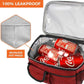 opux Lunch Bag Women Insulated, Adult Lunch Box Cooler, Lunch Box for Men, Dual Compartment Lunchbox for Work, Leakproof Double Decker Lunch Bag, Soft Lunch Pail Tote Girls Boys Kids School, Red