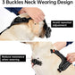 IVY&LANE No Pull Dog Harness for Large Dogs, Dog Vest Harness with Leash, Safety Belt and Storage Strap, Fully Adjustable Harness, 360° Reflective Strip, Soft Handle (Black, XL)