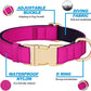 Didog Soft Padded Dog Collars for Small Dogs, Colorful and Durable Dog Collar with Quick Release Buckle, Light and Breathable for Daily Walking, Rose Purple, S