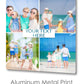 MUNDAZE Custom Collage Metal Poster, Personalized Photo Prints with Text, Glossy Aluminum, Customize with Your Own Pictures, Great Gift for Family, Friends, Ships From USA 18.75" X 15"