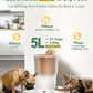Gimars 5L Automatic Cat Feeder for 2 Cats, Programmable 1-6 Meals Cat Food Dispenser with Stainless Steel Bowl, Easy Setup, Dual Power Supply,10s Meal Call Timed Pet Feeder for Cats and Small Dogs