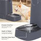 8L Automatic Pet Waterer,Gravity Stainless Steel Water Feeder,Gravity Pet Water Dispenser,Large Capacity Waterer with Stainless Steel Bowl for Medium and Large-Sized Cats and Dogs(8L,Grey)