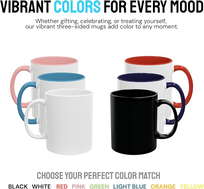 Personalized Coffee Mug – Custom Photo, Text, or Logo Ceramic Mug Tea Cup | Taza Personalizada with Picture or Message | Customized Gift Idea for Men & Women, Mom, Dad, Friends - White/Black | 11oz