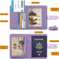 Melsbrinna Rfid Passport Holder for Travel women/Men, Cute Passport Wallet Rfid Blocking Card Slots, Rfid Passport Cover/CaseTravel Wallet, Passport Book Holder (1, LG PURPLE)