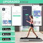 GYMAX Walking Pad, 2 in 1 Free Installation Under Desk Treadmill with Smart App, Remote Control & LED Display, 2.25HP Foldable Portable Compact Running Machine for Small Spaces Home Office
