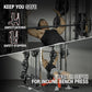 Mikolo Smith Machine, 2200lbs Squat Rack with LAT-Pull Down System & Cable Crossover Machine, Training Equipment with Leg Hold-Down Attachment