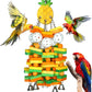 Parrot Toys 18 inches Bird Shredding Toys for Medium Large Parrots, Cockatiels, Macaw, African, Conure Bird Toy Natural Poplar Wood Material