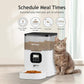 VOLUAS Automatic Cat Feeders - Dry Food Dispenser with Timer, Desiccant Bag, Programmable Portion Size Control 4 Meals Per Day, 10s Voice Recorder