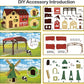Farm Animals Figurines Toys -140 pcs Toy Set Barn Toy Horse Stable Tractor Trailer Windmill Farmer Fence Playset for Kids Toddlers Boy Girl 3-7 Years Old