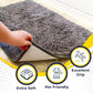 Muddy Mat® AS-SEEN-ON-TV Highly Absorbent Microfiber Door Mat and Pet Rug, Non Slip Thick Washable Area and Bath Mat Soft Chenille for Kitchen Bathroom Bedroom Indoor and Outdoor - Grey 5ft x 7ft