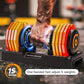 Adjustable Dumbbells Set 12.5LB/22.5LB Pair, 1-Sec Fast Adjustable 5 Weights by Turning Handle, Premium Comfort Non-slip Metal Dumbbells with Tray, Compact Size for Full Body Home Workout