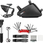 Bike Repair Kit Tool Bag – 16-in-1 Multitool, 120PSI Mini Pump, Tire Levers, Patches, Saddle Bag for Road, Mountain, and E-Bikes, Portable Tool Kit for Emergencies & Repairs