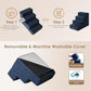 EHEYCIGA Dog Stairs for Bed 18" H, 4-Step Dog Steps for High Bed, Pet Steps for Small Dogs and Cats, Non-Slip Balanced Pet Ramp Indoor, Navy Blue