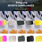 BangLong Polarized Sports Sunglasses Cycling Sun Glasses for Men Women with 5 Interchangeable Lenes for Running Baseball Golf