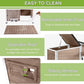 Dog House Outdoor with Bowls Weatherproof Dog Kennel with Anti-Chewing Iron Frame Dog Shelter for Small Medium Dogs(Light Brown)
