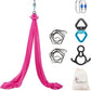 Aerial Silks Yoga Swing Set - 9/11 Yards Aerial Yoga Hammock Kit Anti-Gravity Flying for Fitness, Low/Non Stretch Nylon Tricot Fabric Hardware Included for Dance