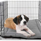 K9 Ballistics Tough Ripstop Dog Crate Pad - Durable & Machine Washable with Non-Skid Bottom and 120-Day Warranty, Fits 48" Wire Crates - X-Large, Light Gray Velvet