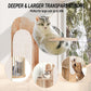 Modern Cat Tree Tower for Indoor Cats, 67" Tall Solid Wooden Cat Tower with Scratching Posts, 6 Level Natural Luxury Cat House with Big Bed, Washable Cushions Cat Furniture for Large Cats White Brown